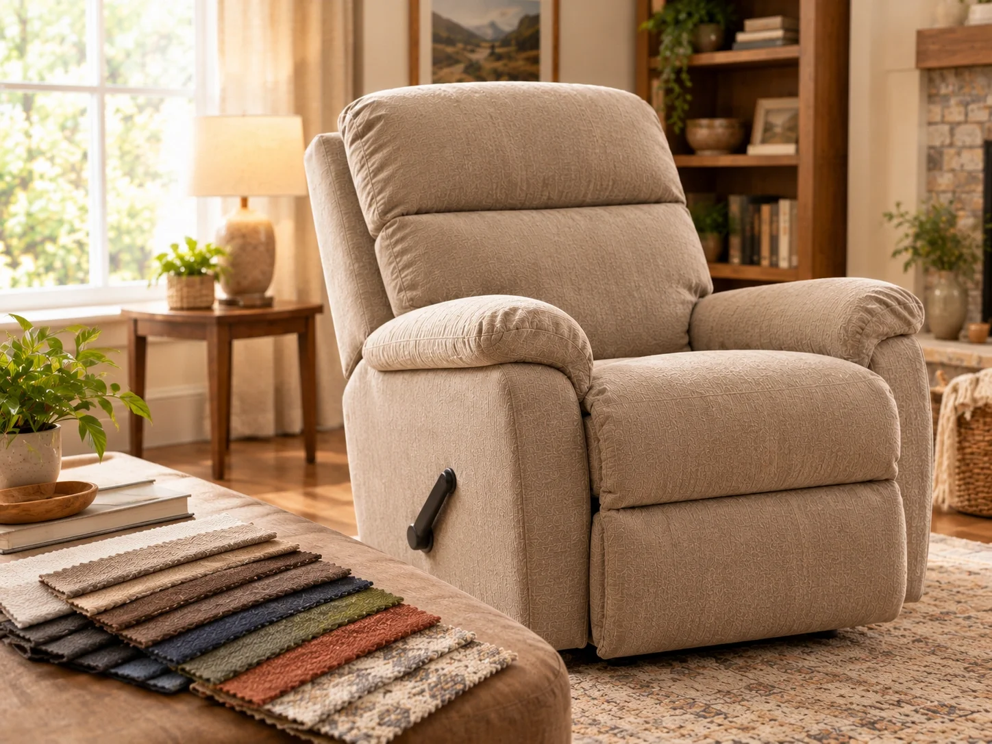 Fabric recliner with various color options