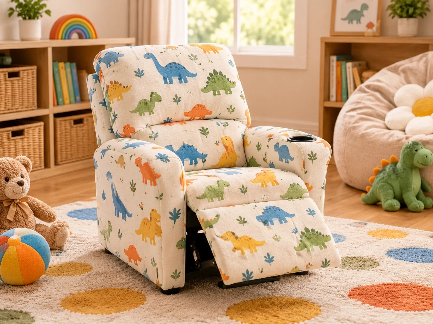 Kids recliner with child-friendly design