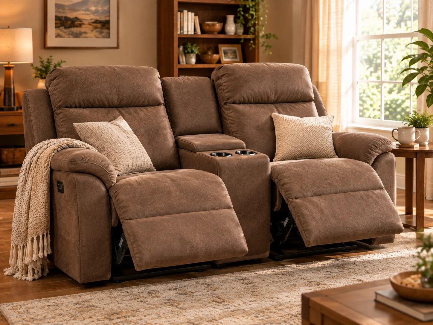 Twin recliner with two independent seats
